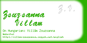 zsuzsanna villam business card