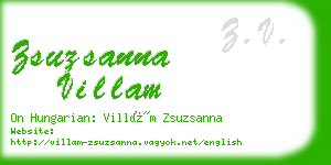 zsuzsanna villam business card